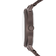 Load image into Gallery viewer, Machine Three-Hand Day-Date Brown Stainless Steel Mesh Watch
