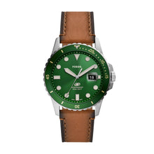 Load image into Gallery viewer, Fossil Blue Three-Hand Date Tan Eco Leather Watch
