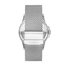 Load image into Gallery viewer, Fossil Blue Three-Hand Date Stainless Steel Mesh Watch
