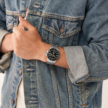 Load image into Gallery viewer, Fossil Blue Three-Hand Date Stainless Steel Watch
