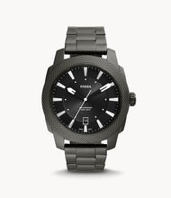 Load image into Gallery viewer, Machine Three-Hand Date Smoke Stainless Steel Watch
