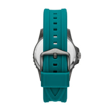 Load image into Gallery viewer, Fossil Blue Three-Hand Date Oasis Silicone Watch
