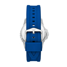 Load image into Gallery viewer, Fossil Blue Three-Hand Date Blue Silicone Watch
