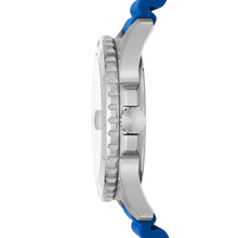 Load image into Gallery viewer, Fossil Blue Three-Hand Date Blue Silicone Watch
