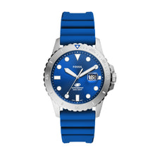 Load image into Gallery viewer, Fossil Blue Three-Hand Date Blue Silicone Watch
