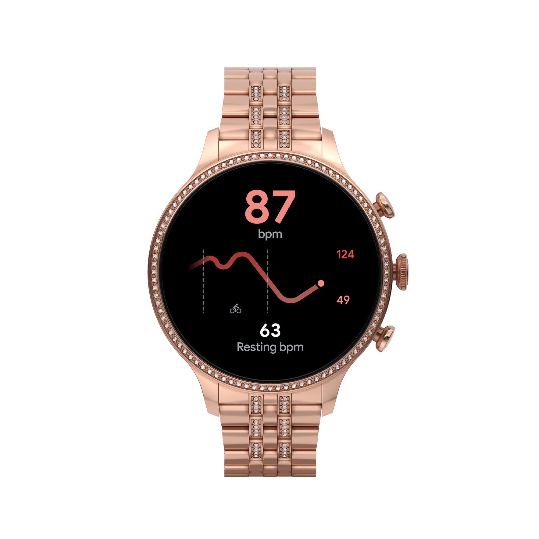 【期間限定値下げ】FTW6077 fossil スマートウォッチ　ローズゴールド Fossil Gen 6 Smartwatch Rose Gold-Tone Stainless Steel