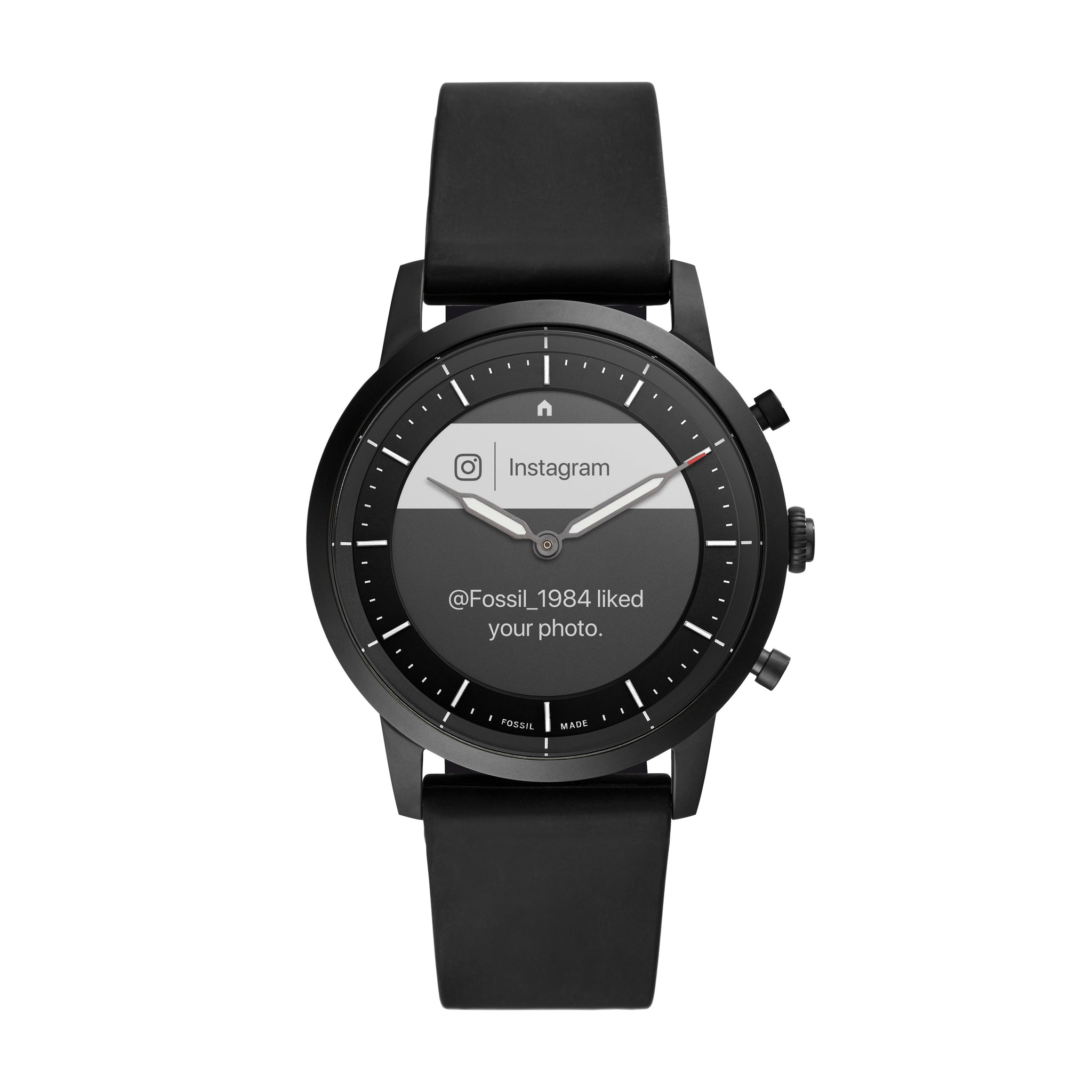 Fossil Hybrid Smartwatch HR Collider Black Silicone Fossil Malaysia