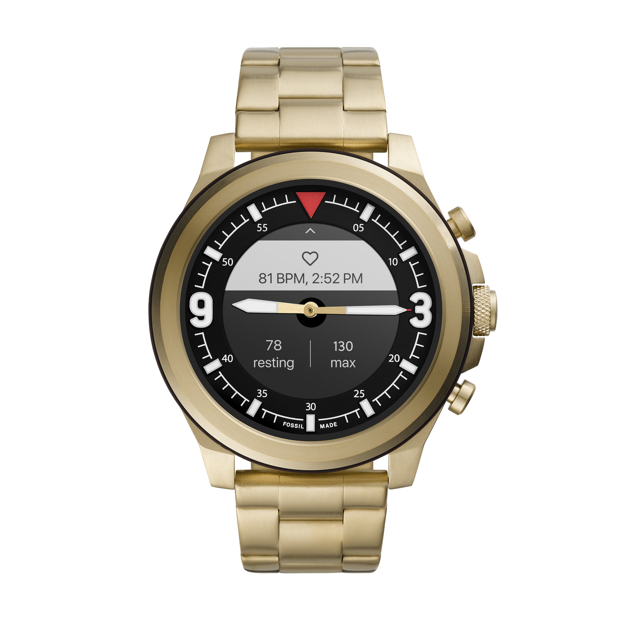 Fossil Hybrid Smartwatch HR Latitude Gold Tone Stainless Steel Fossil Malaysia