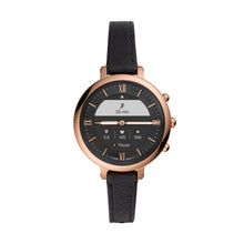 Load image into Gallery viewer, Monroe Hybrid HR Black Leather Smartwatch
