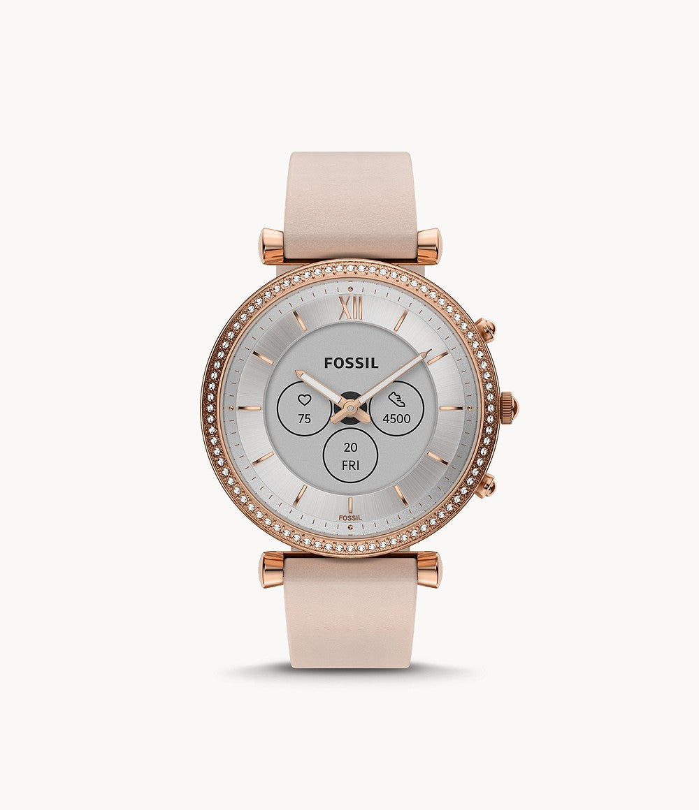 Carlie Gen 6 Hybrid Smartwatch Pink Leather