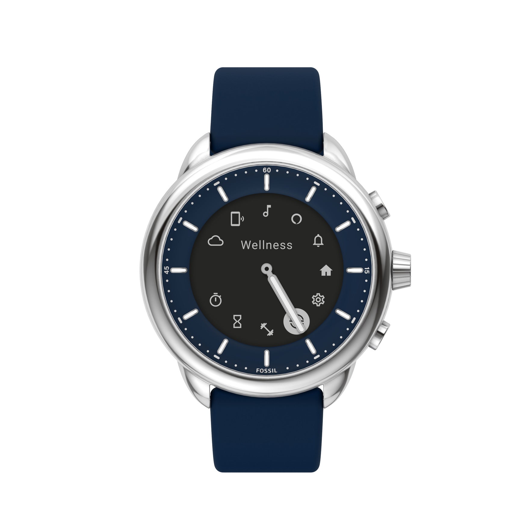 Gen 6 Wellness Edition Hybrid Smartwatch Navy Silicone Fossil Malaysia