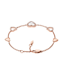 Load image into Gallery viewer, Hearts To You Mother-of-Pearl Stainless Steel Chain Bracelet
