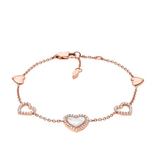 Load image into Gallery viewer, Hearts To You Mother-of-Pearl Stainless Steel Chain Bracelet
