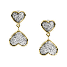 Load image into Gallery viewer, Sutton Classic Valentine Gold-Tone Stainless Steel Heart Stud Earrings
