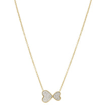Load image into Gallery viewer, Sutton Classic Valentine Gold-Tone Stainless Steel Heart Station Necklace
