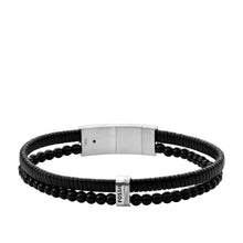 Load image into Gallery viewer, Multistrands Black Leather Multi-Strand Bracelet
