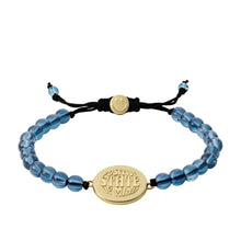 Load image into Gallery viewer, Fossil x Smiley® Navy Blue Glass Beaded Bracelet

