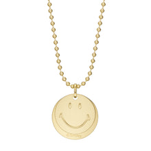 Load image into Gallery viewer, Fossil x Smiley® Gold-Tone Stainless Steel Pendant Necklace
