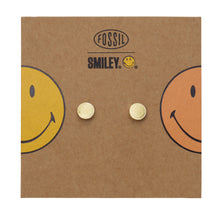 Load image into Gallery viewer, Fossil x Smiley® Gold-Tone Stainless Steel Stud Earrings
