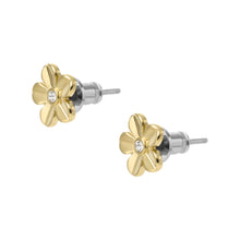 Load image into Gallery viewer, Val Vintage Vacation Gold-Tone Stainless Steel Stud Earrings
