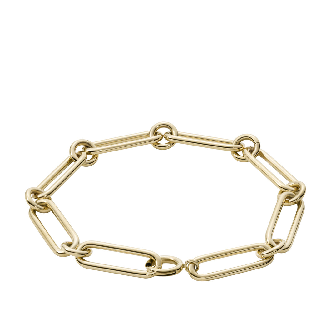 Rowan Oh So Charming Gold-Tone Stainless Steel Chain Bracelet