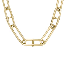 Load image into Gallery viewer, Heritage D-Link Gold-Tone Stainless Steel Chain Necklace
