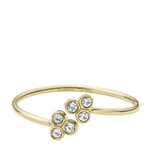 Load image into Gallery viewer, Sadie Trio Glitz Gold-Tone Stainless Steel Ring
