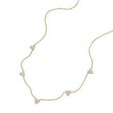 Load image into Gallery viewer, Sadie Trio Glitz Gold-Tone Stainless Steel Station Necklace
