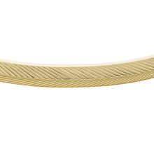 Load image into Gallery viewer, Harlow Linear Texture Gold-Tone Stainless Steel Bangle Bracelet
