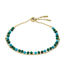 Load image into Gallery viewer, Modern Meadows Green Malachite and Turquoise Beaded Bracelet
