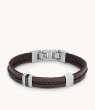 Load image into Gallery viewer, Leather Essentials Brown Leather Strap Bracelet
