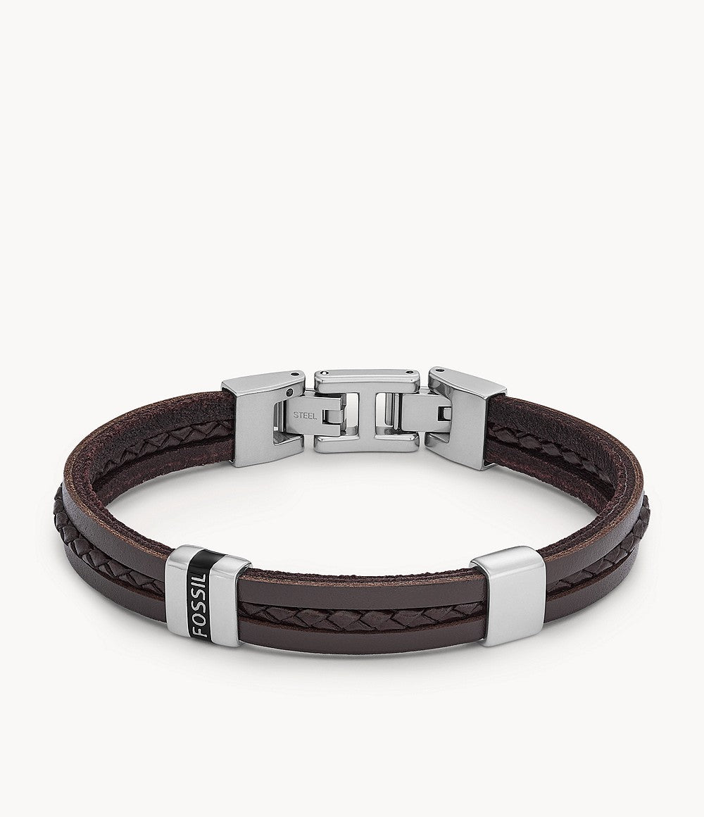 Leather Essentials Brown Leather Strap Bracelet