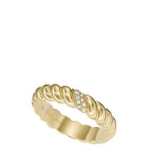 Load image into Gallery viewer, Vintage Twist Gold-Tone Stainless Steel Band Ring
