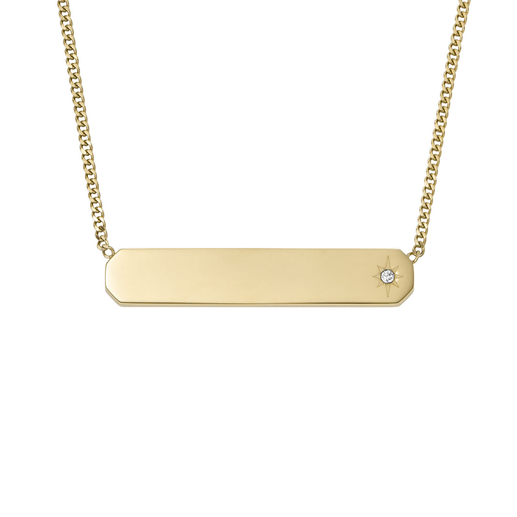 Drew Gold-Tone Stainless Steel Bar Chain Necklace