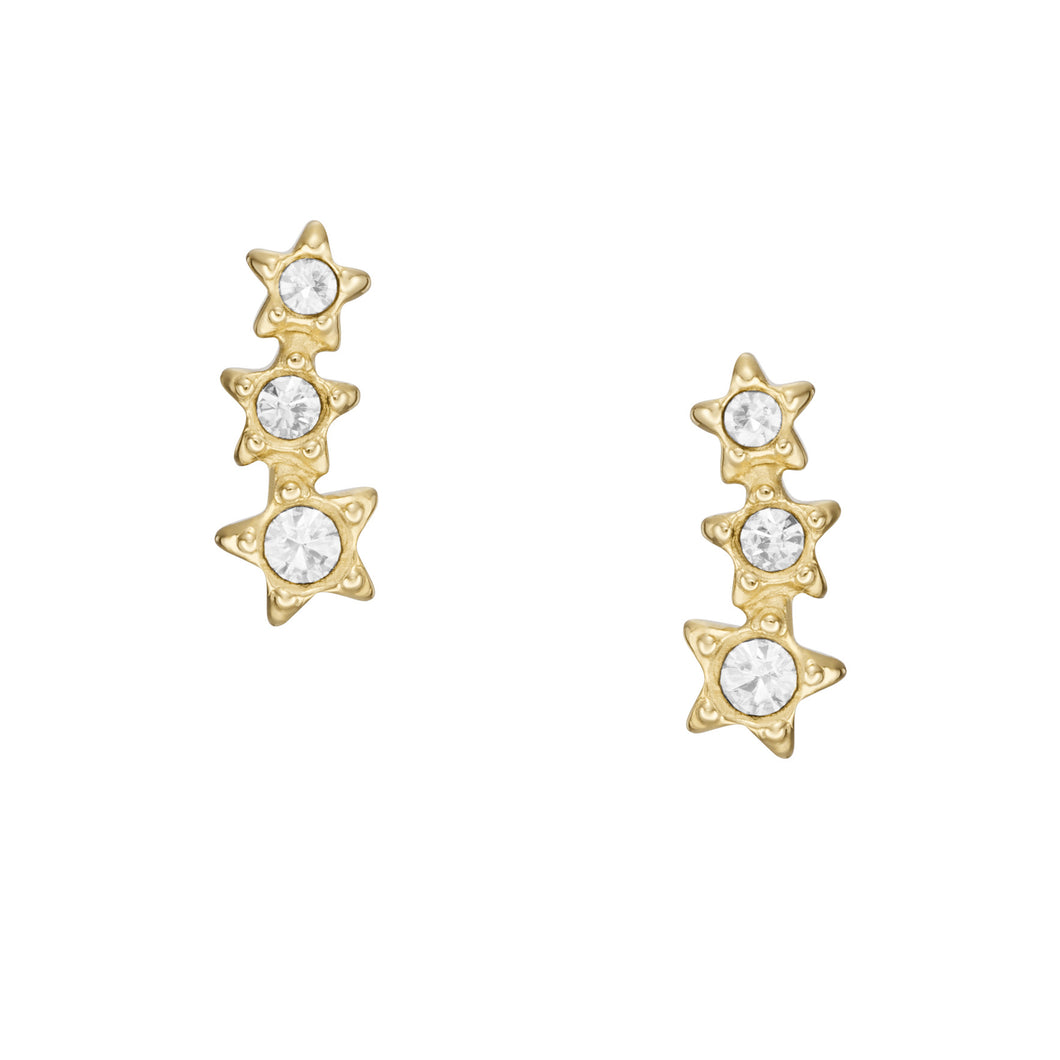 Sadie Under the Stars Gold-Tone Stainless Steel Climber Earrings