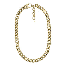 Load image into Gallery viewer, All Stacked Up Gold-Tone Stainless Steel Chain Necklace

