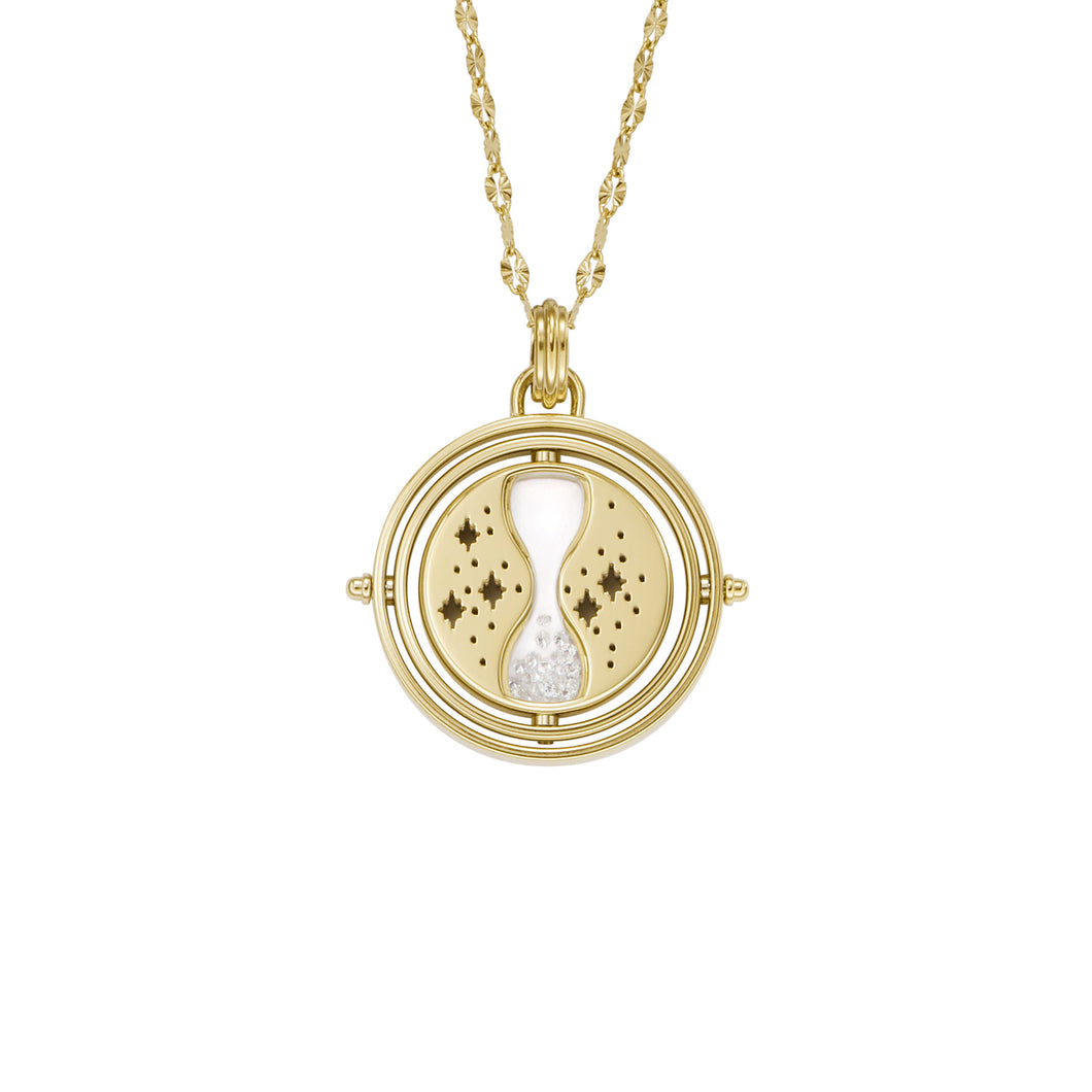 Limited Edition Harry Potter™ Time-Turner™ Gold-Tone Stainless Steel Chain Necklace