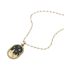 Load image into Gallery viewer, Limited Edition Harry Potter™ Hogwarts™ Castle Gold-Tone Stainless Steel Chain Necklace
