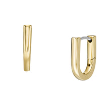 Load image into Gallery viewer, Heritage Essentials Gold-Tone Stainless Steel Hoop Earrings
