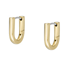 Load image into Gallery viewer, Heritage Essentials Gold-Tone Stainless Steel Hoop Earrings
