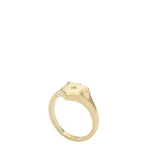 Load image into Gallery viewer, Heritage Essentials Gold-Tone Stainless Steel Shield Ring
