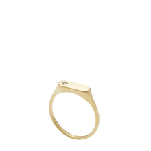 Load image into Gallery viewer, Heritage Essentials Gold-Tone Stainless Steel Bar Ring
