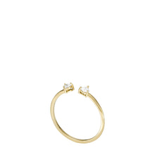 Load image into Gallery viewer, Sadie Tokens Of Affection Gold-Tone Stainless Steel Toi Et Moi Ring
