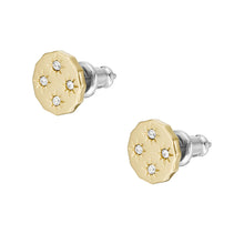 Load image into Gallery viewer, Sutton Scalloped Edge Gold-Tone Stainless Steel Stud Earrings
