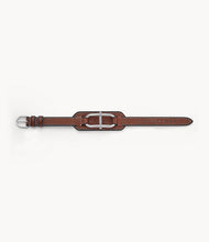Load image into Gallery viewer, Heritage D-Link Medium Brown Leather Strap Bracelet
