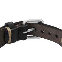 Load image into Gallery viewer, Leather Essentials Black Leather Strap Bracelet

