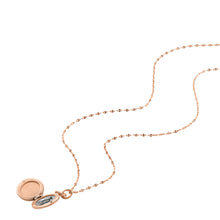 Load image into Gallery viewer, Locket Collection Rose Gold-Tone Stainless Steel Chain Necklace
