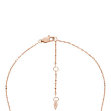 Load image into Gallery viewer, Locket Collection Rose Gold-Tone Stainless Steel Chain Necklace
