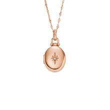Load image into Gallery viewer, Locket Collection Rose Gold-Tone Stainless Steel Chain Necklace
