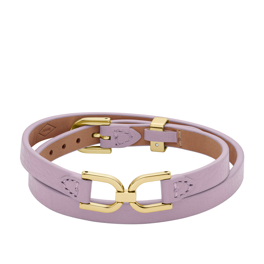 Heritage D-Link Lavender Leather Strap Bracelet